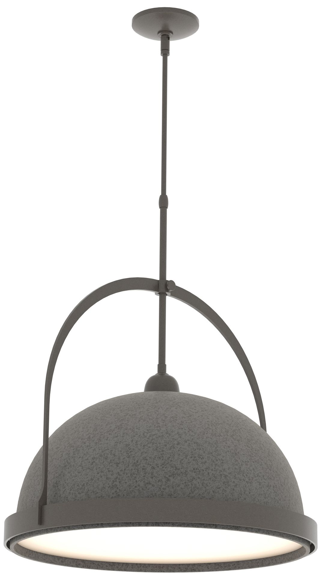 Atlas 22" Wide Dark Smoke Pendant w/ Natural Iron