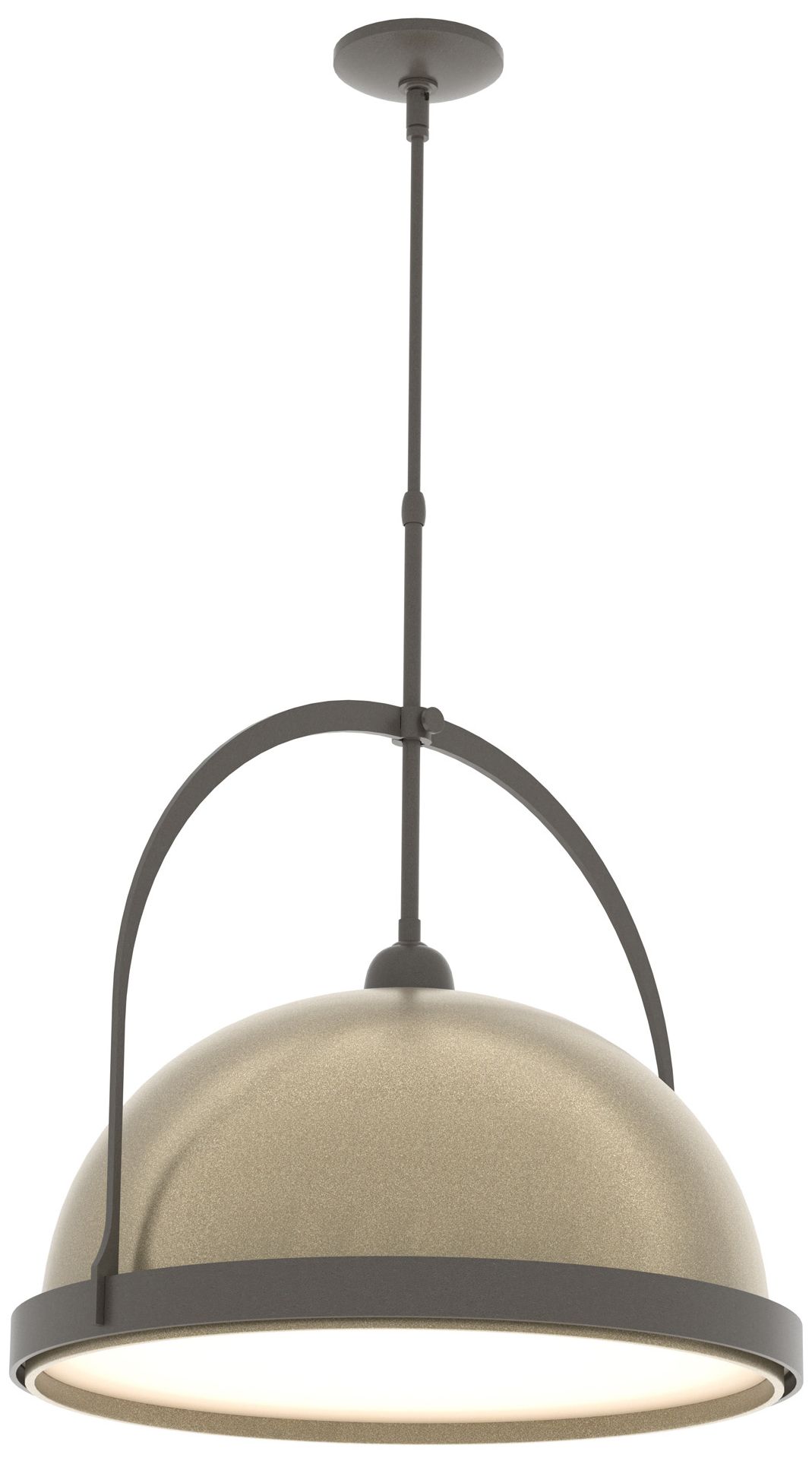 Atlas 22" Wide Dark Smoke Pendant w/ Soft Gold