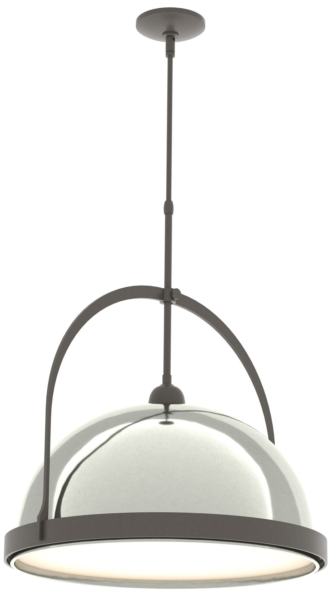 Atlas 22" Wide Dark Smoke Pendant w/ Sterling