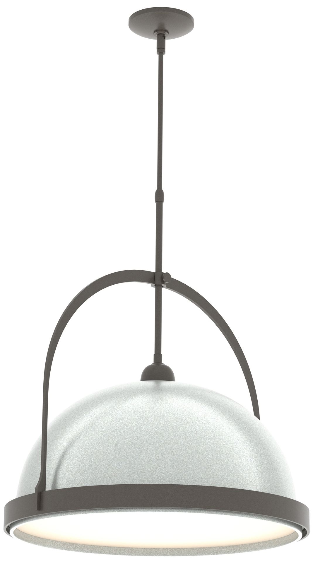 Atlas 22" Wide Dark Smoke Pendant w/ Vintage Platinum