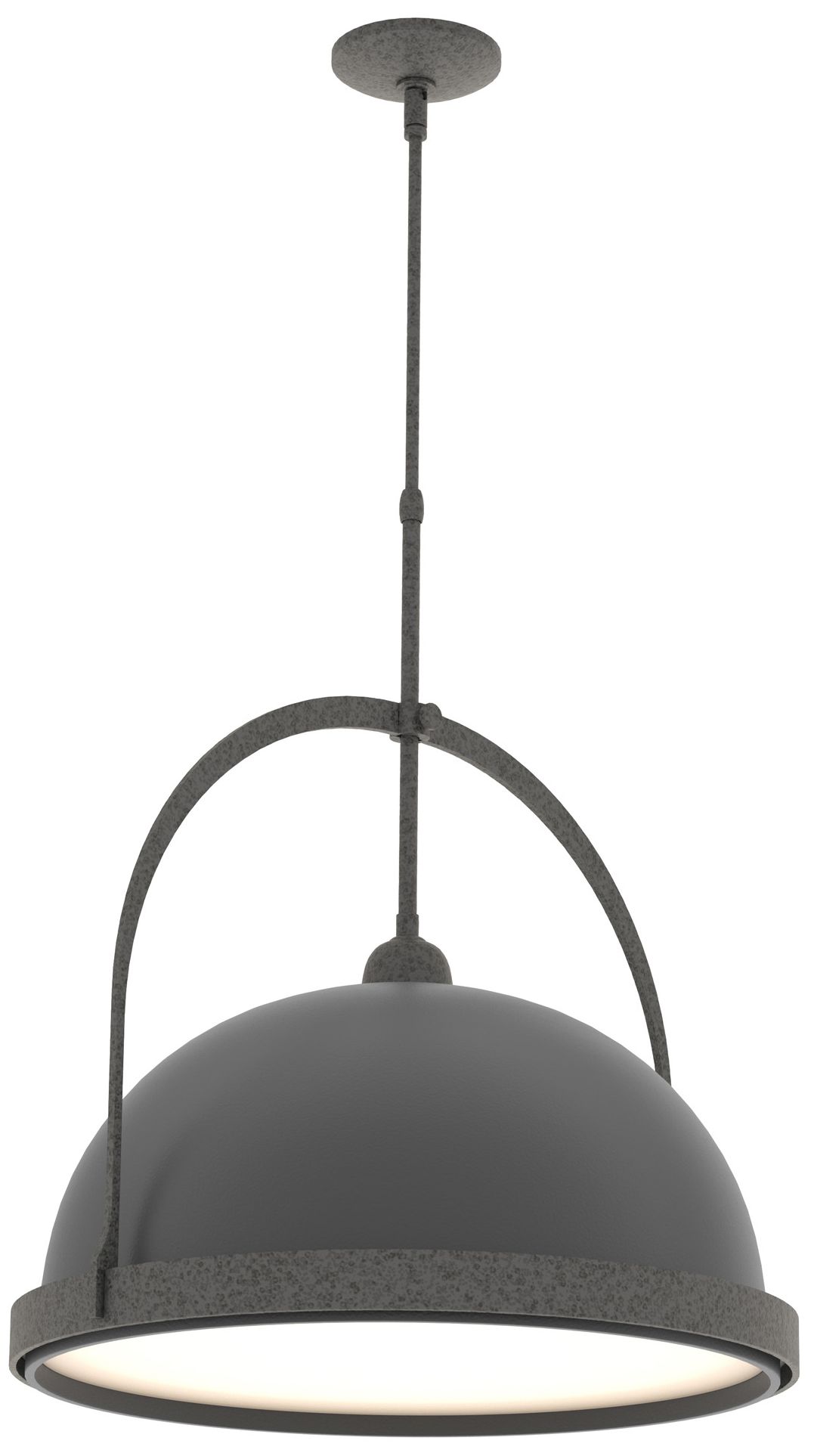 Atlas 22" Wide Natural Iron Pendant w/ Black