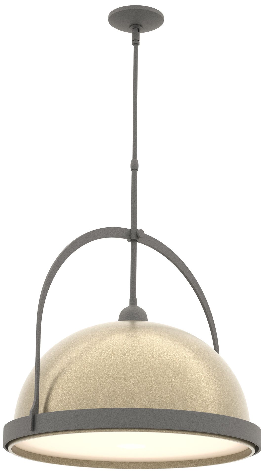 Atlas 22" Wide Natural Iron Pendant w/ Soft Gold