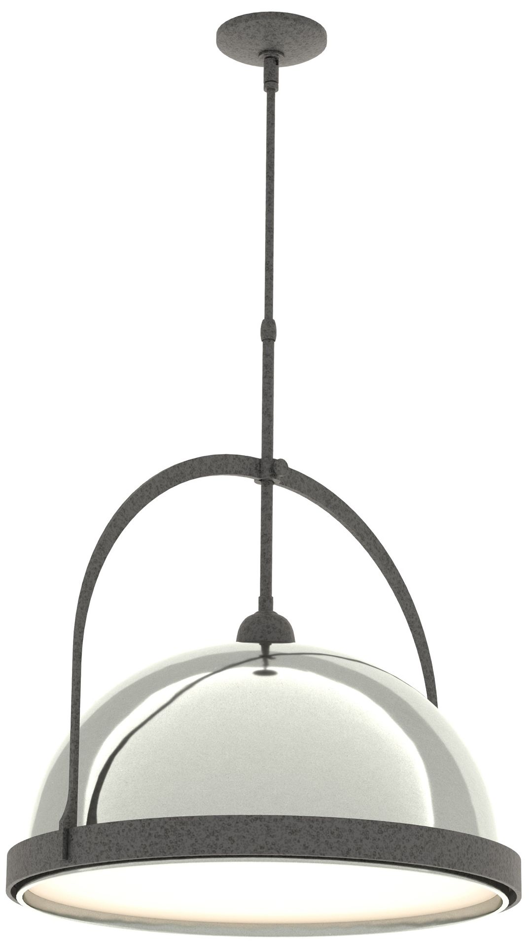Atlas 22" Wide Natural Iron Pendant w/ Sterling
