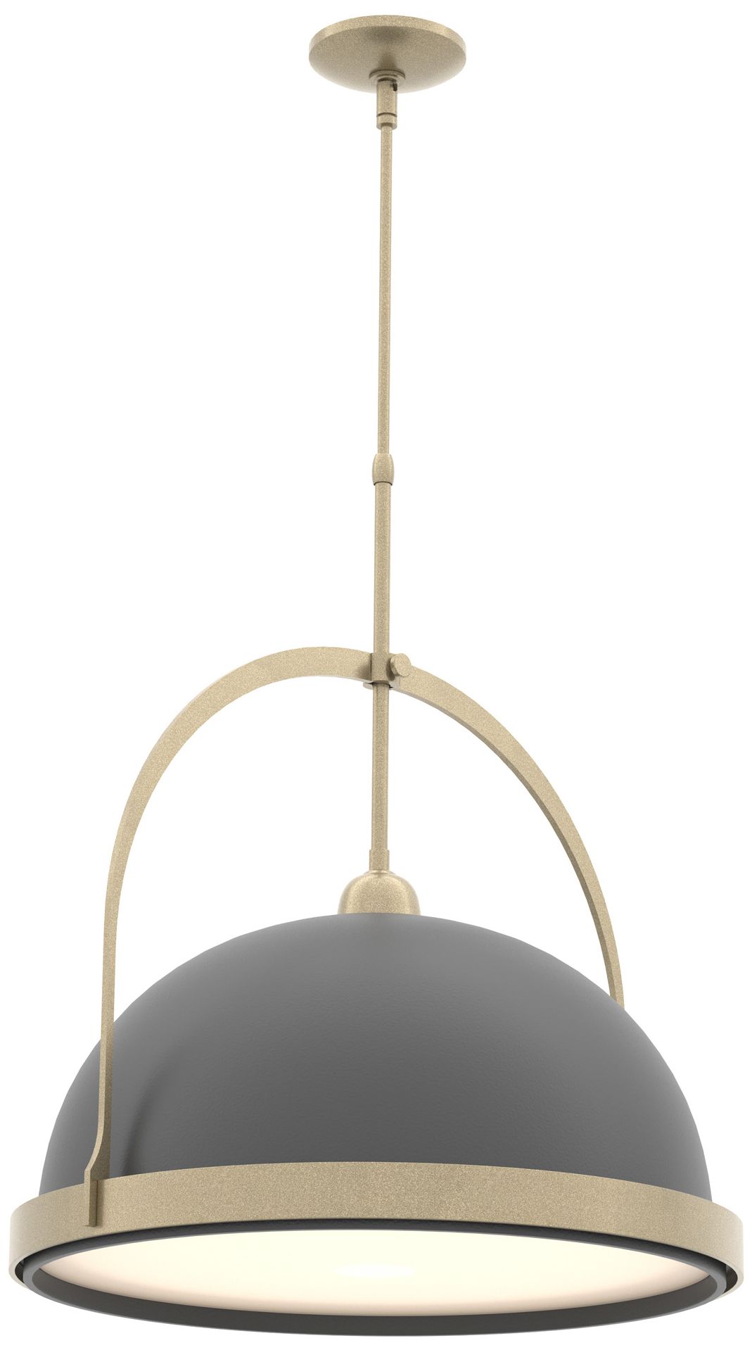 Atlas 22" Wide Soft Gold Pendant w/ Black