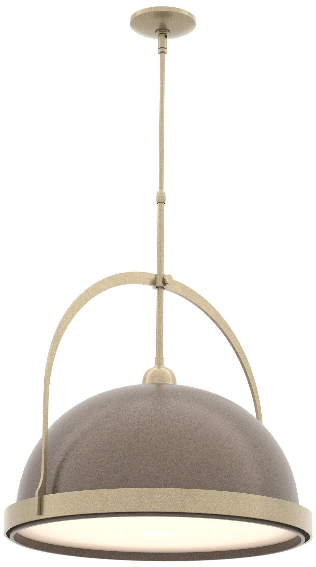 Atlas 22" Wide Soft Gold Pendant w/ Bronze