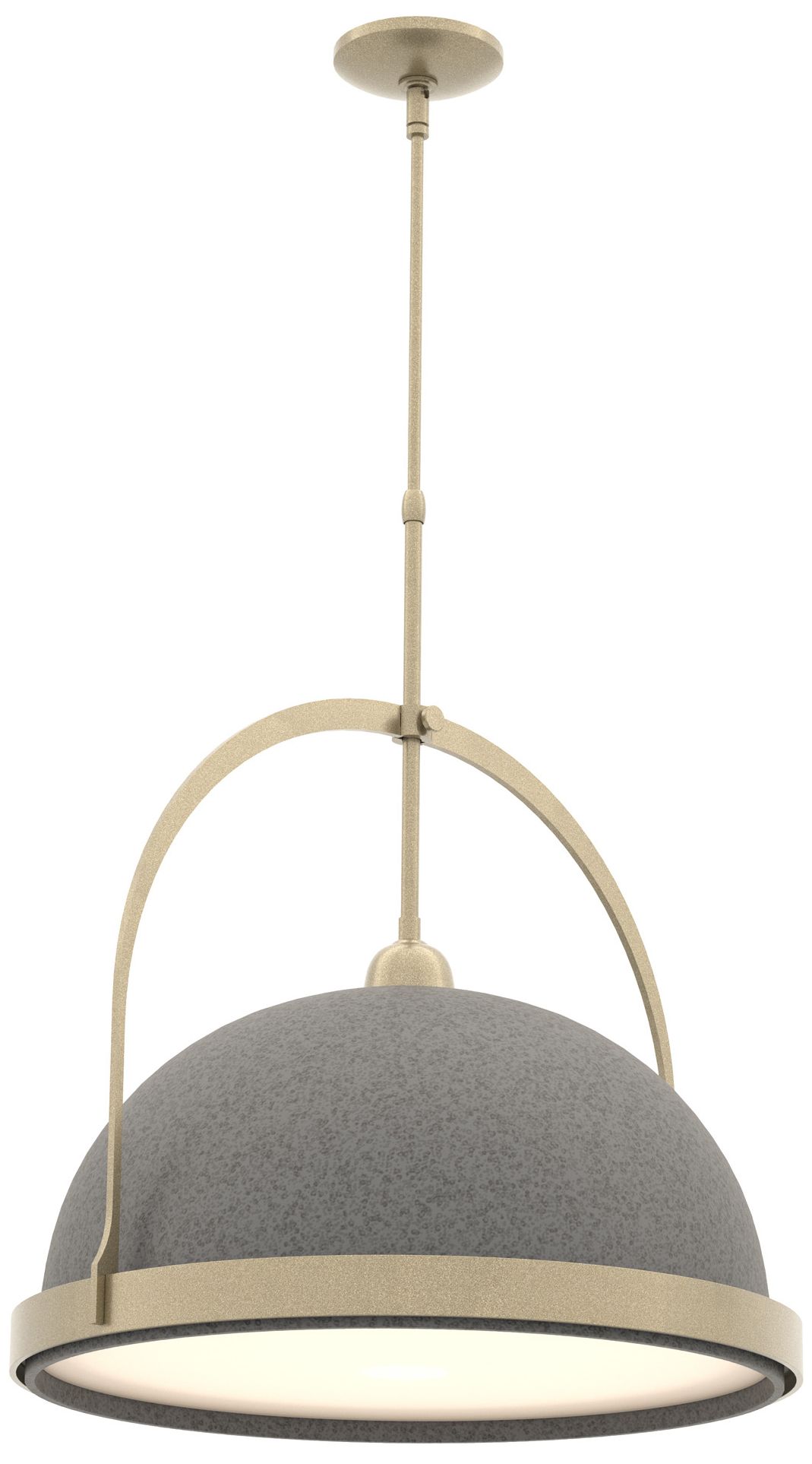 Atlas 22" Wide Soft Gold Pendant w/ Natural Iron