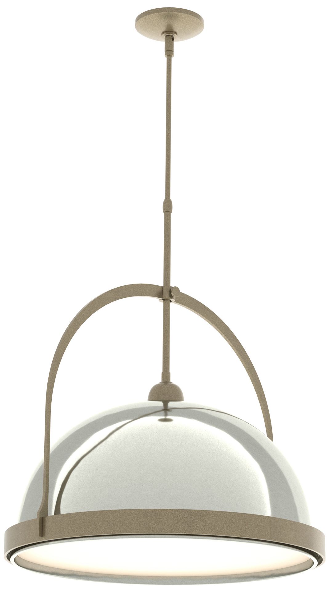Atlas 22" Wide Soft Gold Pendant w/ Sterling