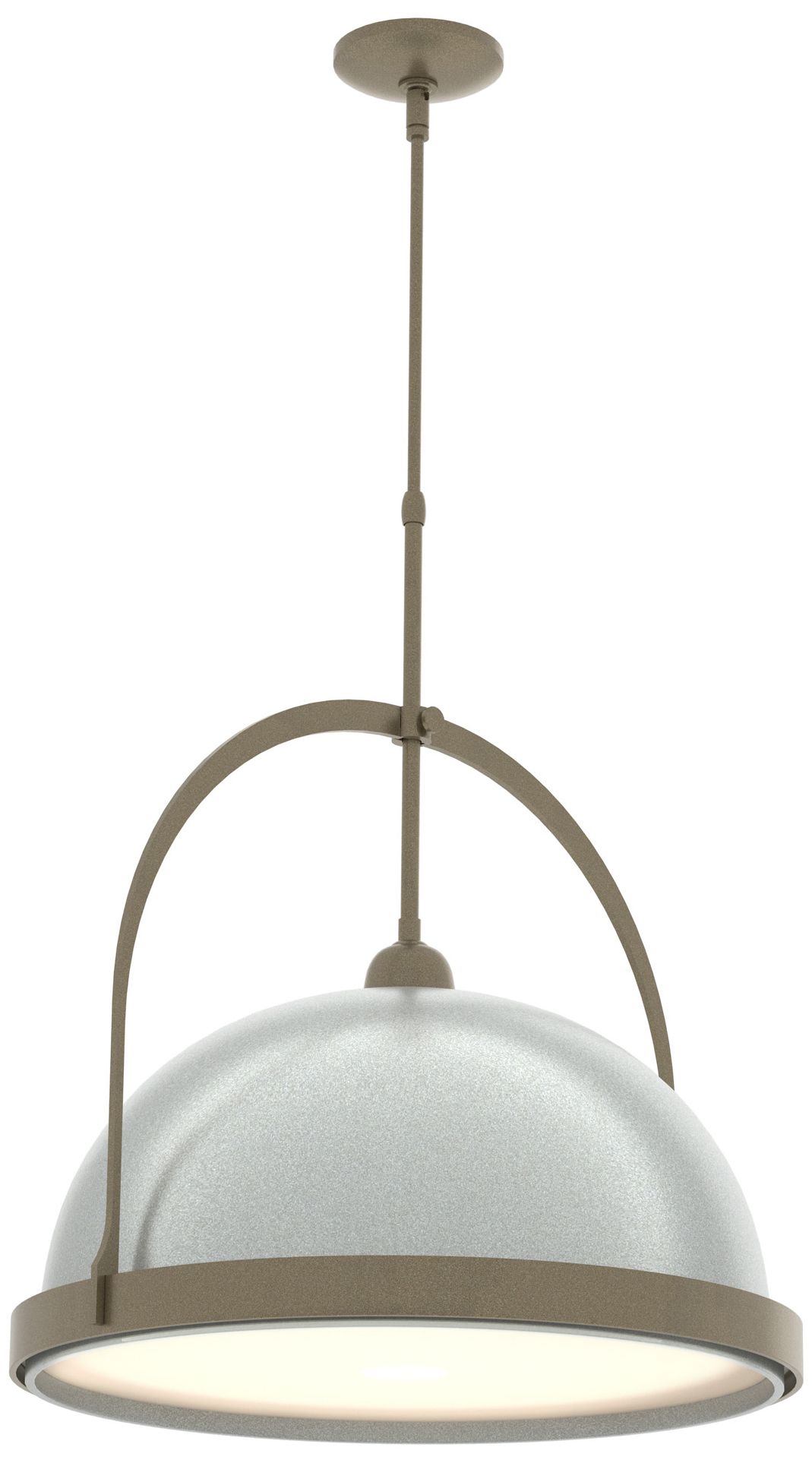 Atlas 22" Wide Soft Gold Pendant w/ Vintage Platinum