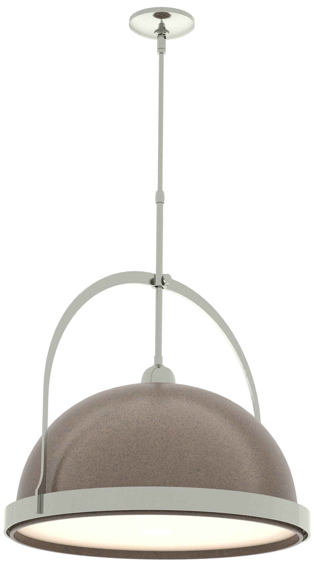 Atlas 22" Wide Sterling Pendant w/ Bronze