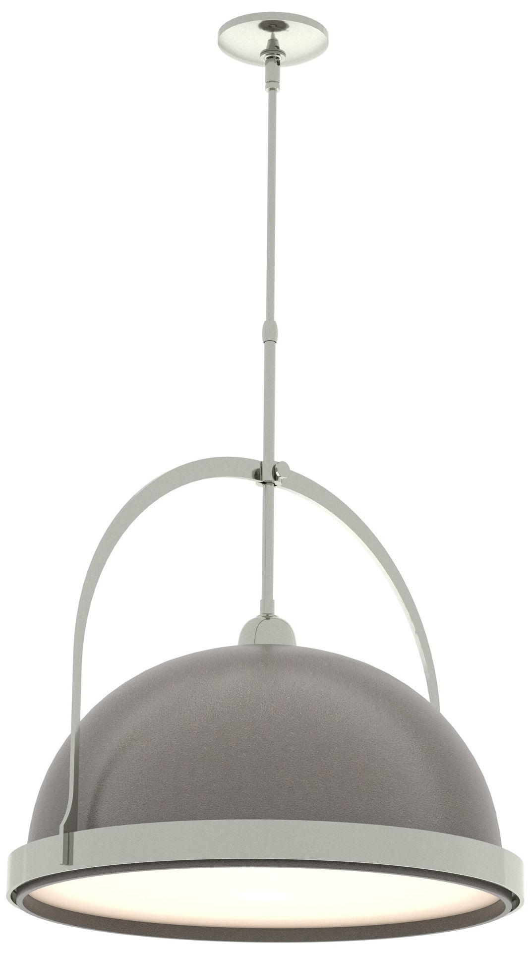 Atlas 22" Wide Sterling Pendant w/ Dark Smoke