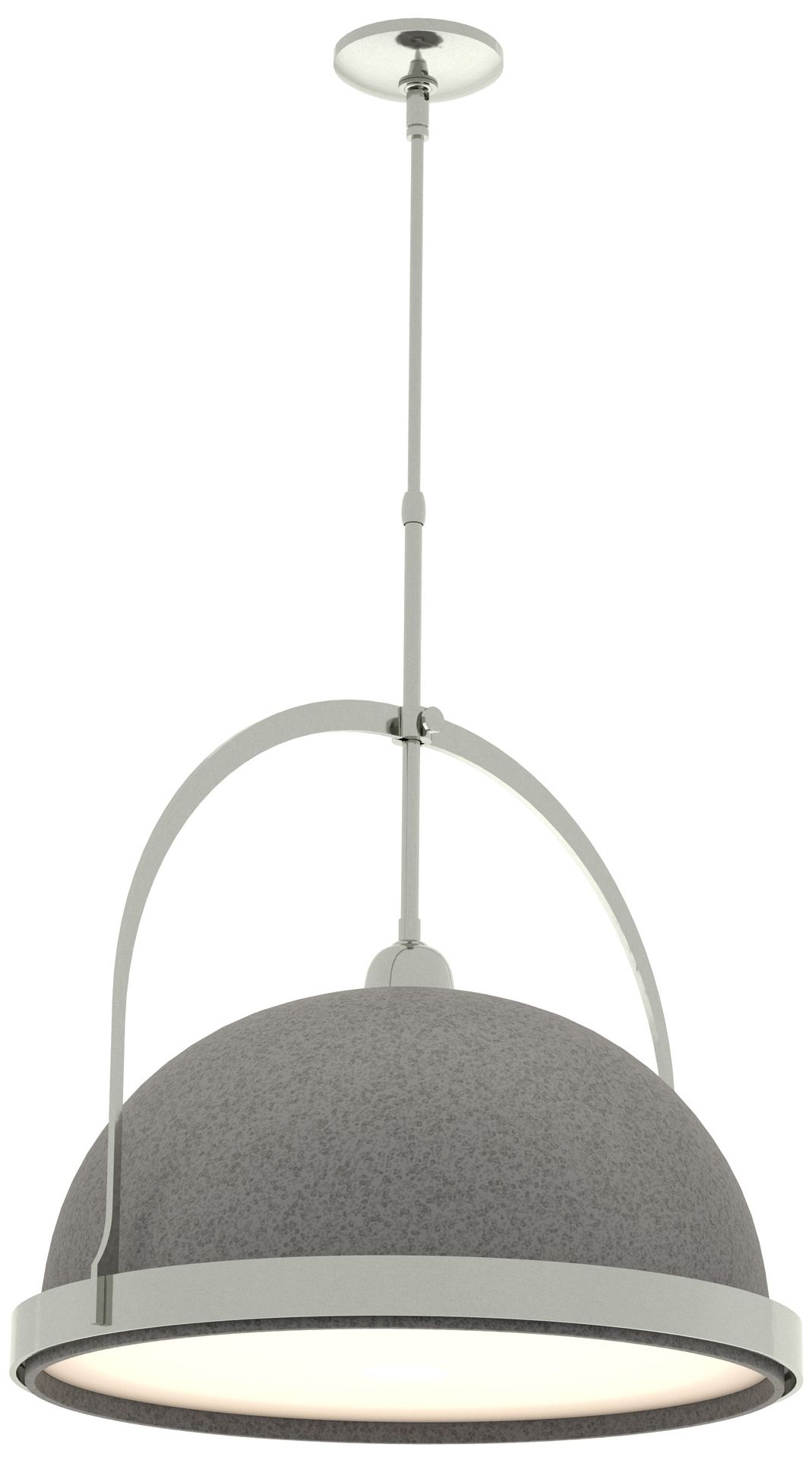 Atlas 22" Wide Sterling Pendant w/ Natural Iron