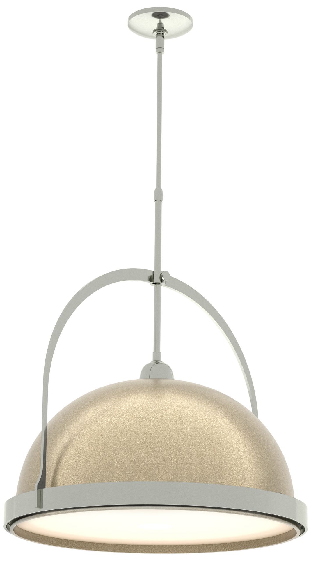 Atlas 22" Wide Sterling Pendant w/ Soft Gold