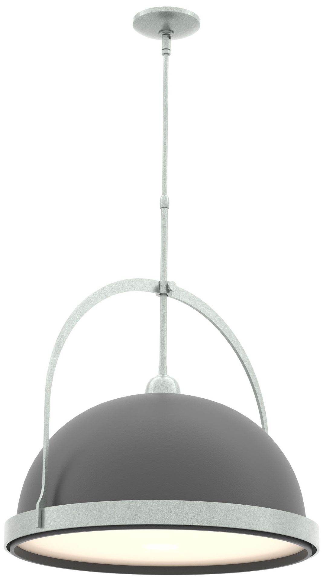 Atlas 22" Wide Vintage Platinum Pendant w/ Black