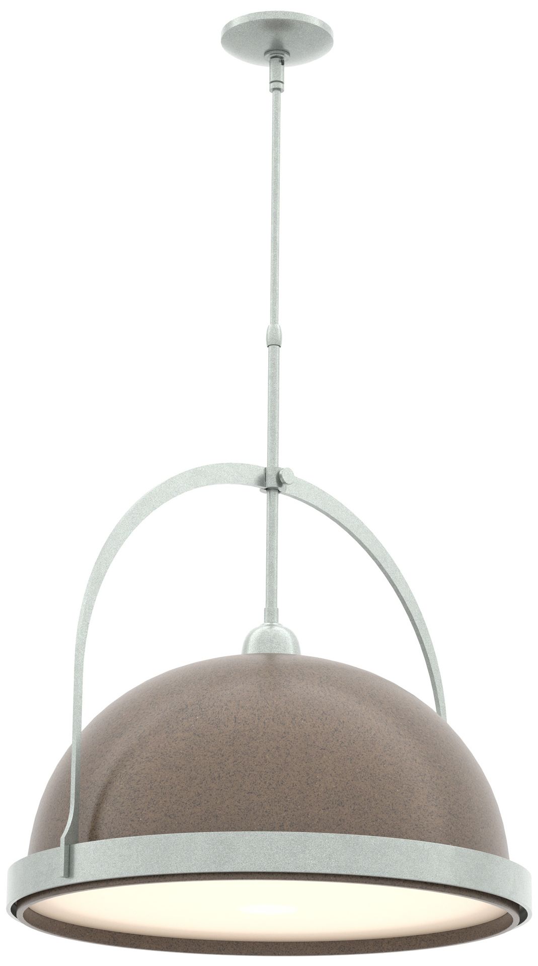 Atlas 22" Wide Vintage Platinum Pendant w/ Bronze