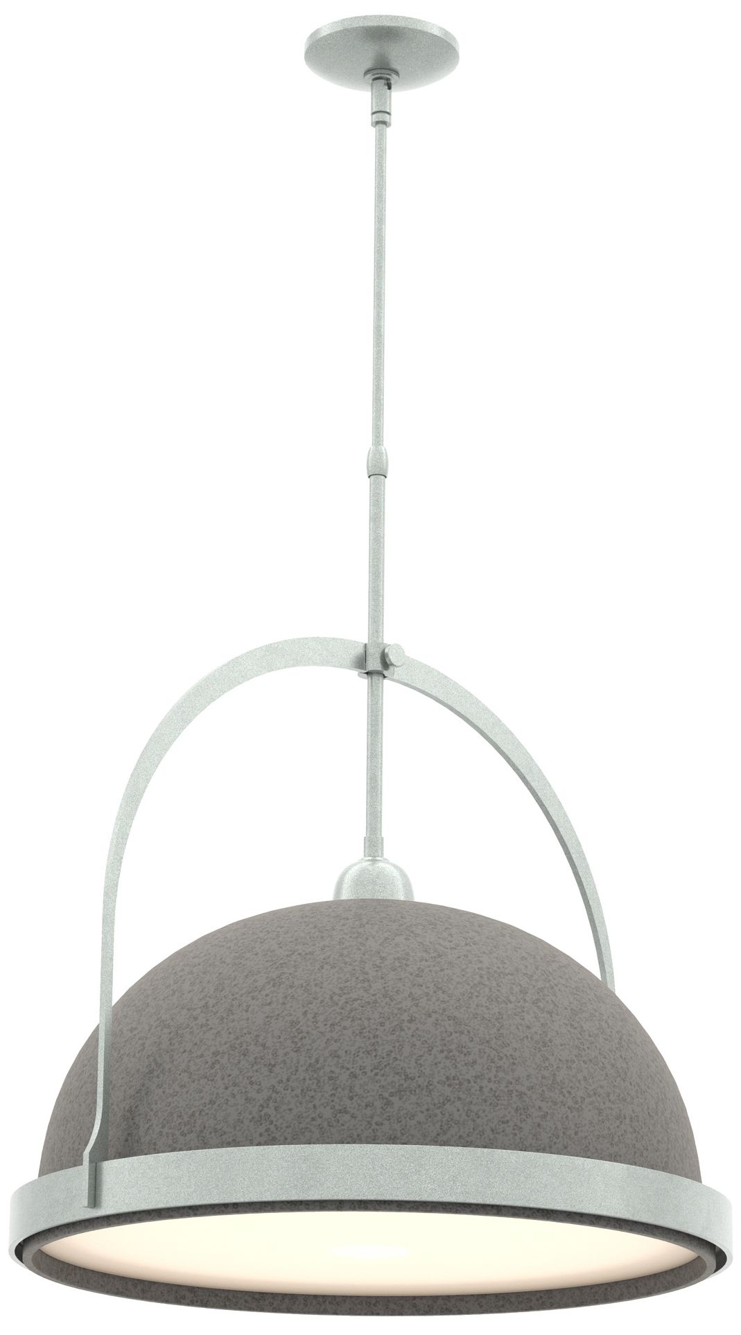 Atlas 22" Wide Vintage Platinum Pendant w/ Natural Iron