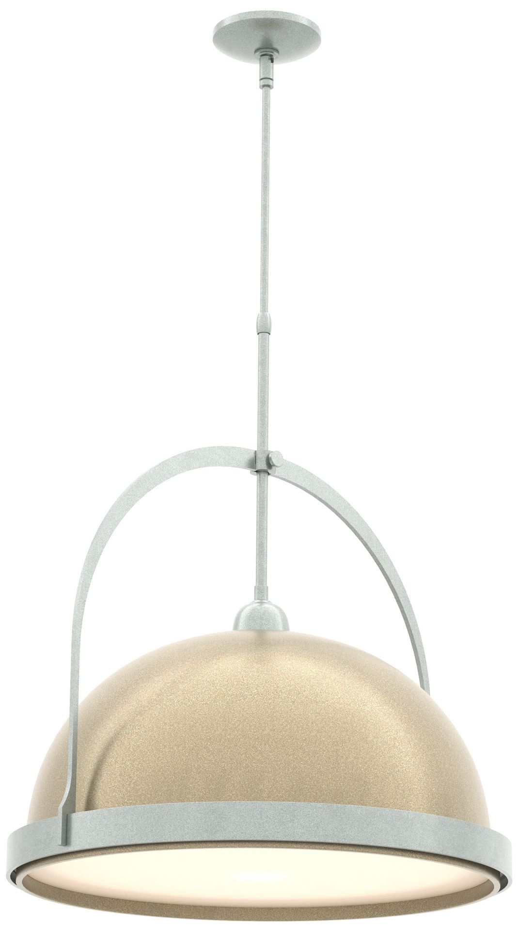 Atlas 22" Wide Vintage Platinum Pendant w/ Soft Gold