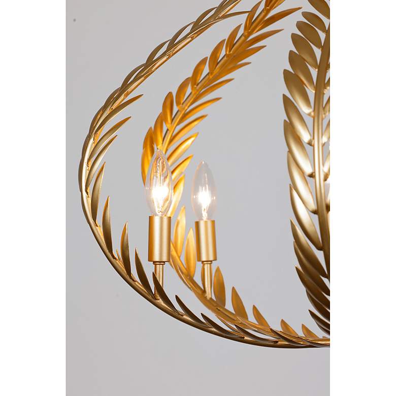 Image 5 Atlas 28 1/2" Wide Grecian Gold 6-Light Chandelier more views