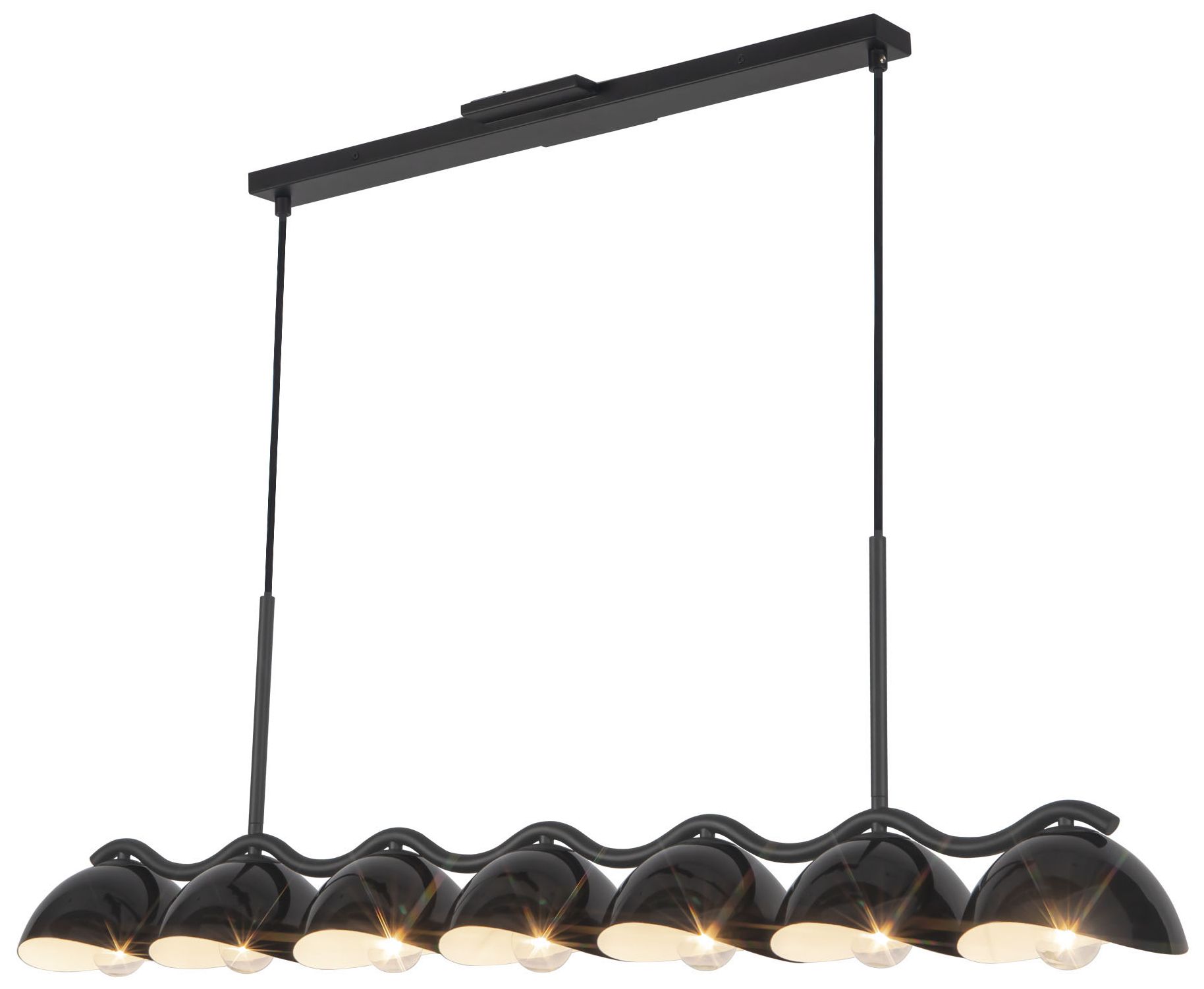 Atlas 42-in Black Linear Pendant