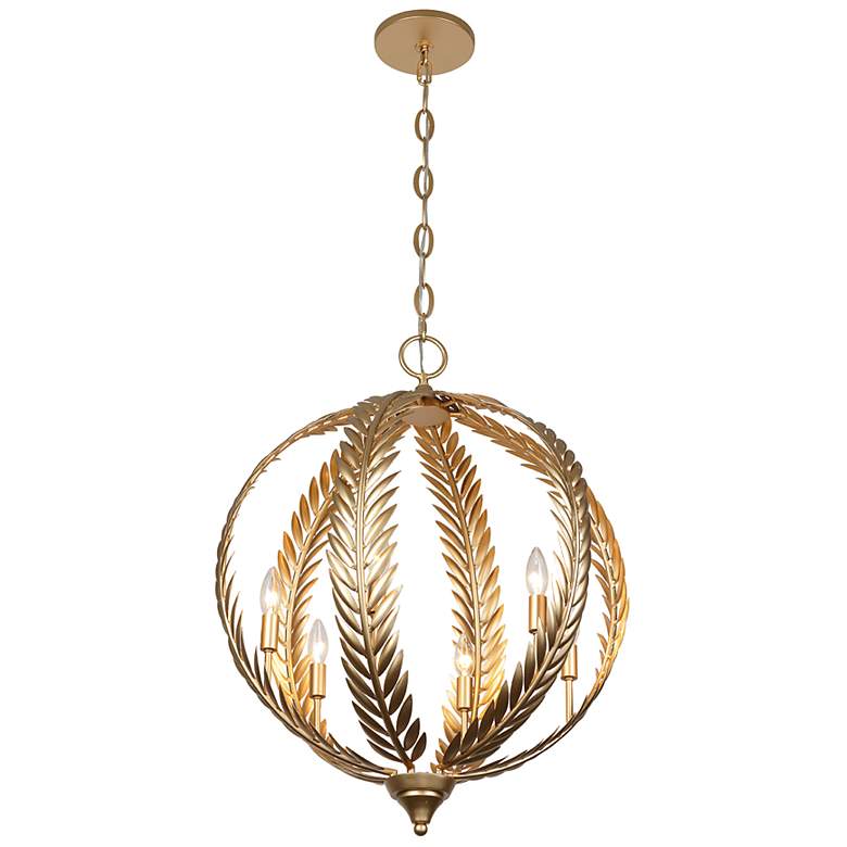 Image 3 Atlas 6-Light Pendant in Grecian Gold by Breegan Jane more views