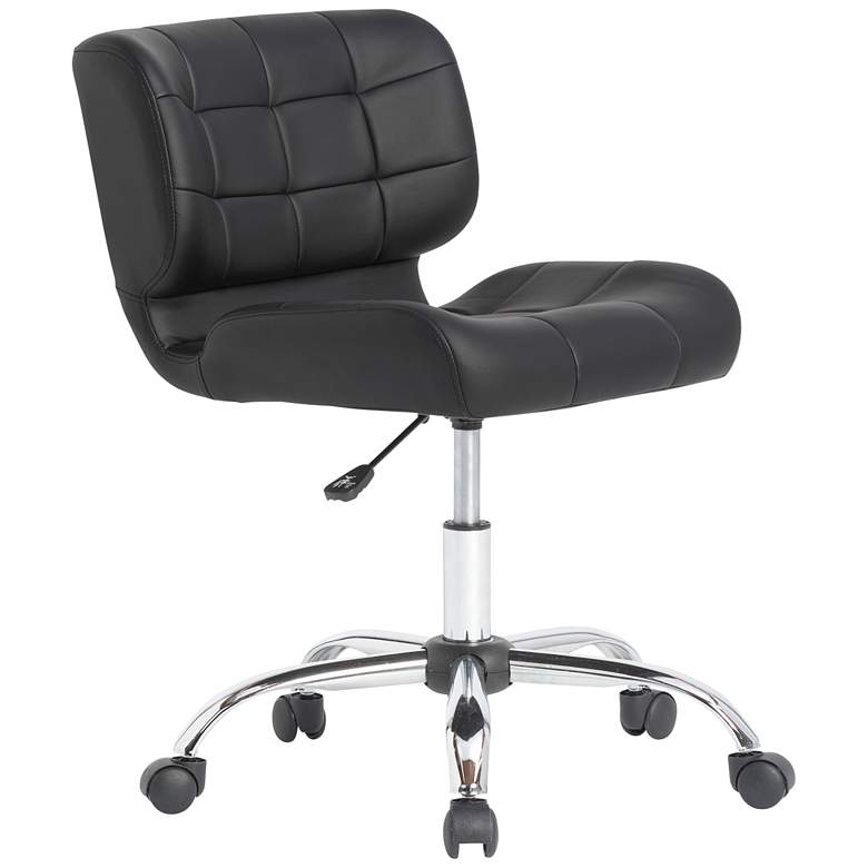 Image 2 Atlas Black Faux Leather Adjustable Swivel Office Chair