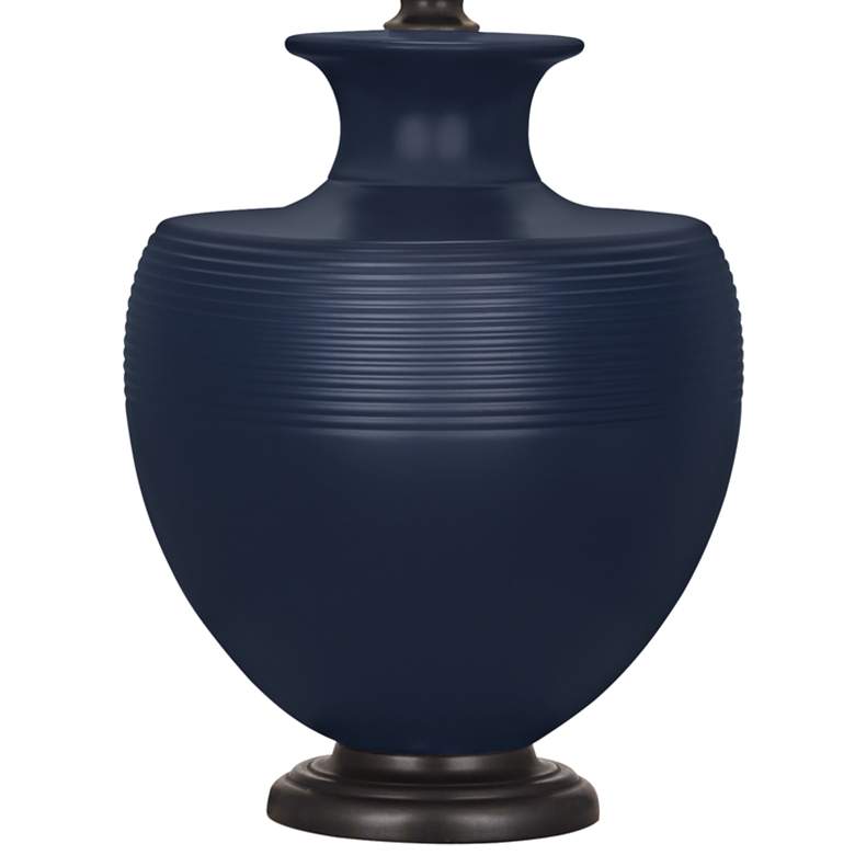 Image 3 Atlas Matte Midnight Blue and Patina Bronze Table Lamp more views