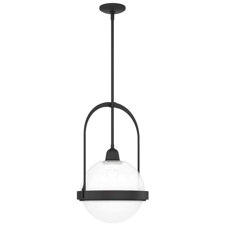 Image 1 Atlas Pendant - Black Finish - Opaline
