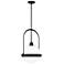 Atlas Pendant - Black Finish - Opaline