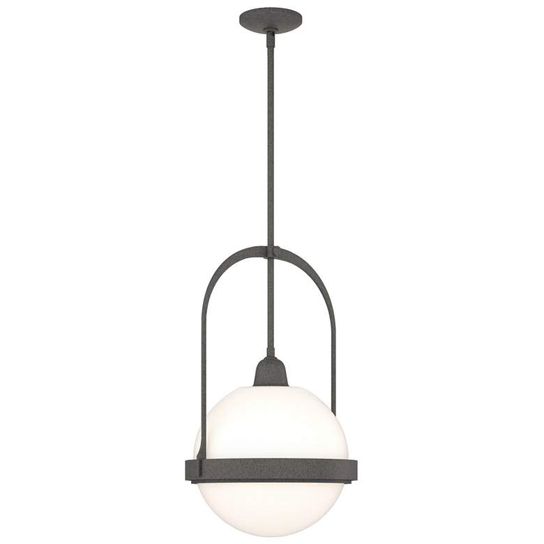 Image 1 Atlas Pendant - Natural Iron Finish - Opal Glass
