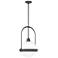 Atlas Pendant - Natural Iron Finish - Opaline