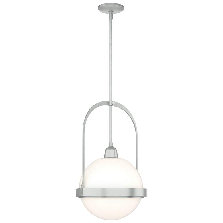 Image 1 Atlas Pendant - Vintage Platinum Finish - Opal Glass