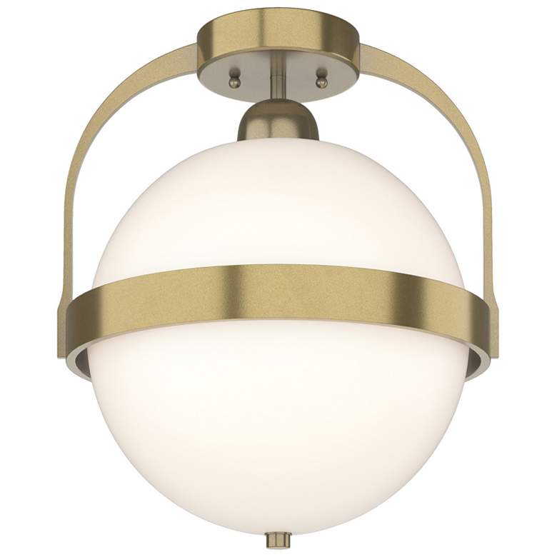 Image 1 Atlas Semi-Flush - Brass - Opal Glass
