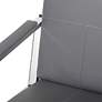 Thumbnail4 of Atlas Smoke Gray Blended Leather Chrome Steel Accent Chair more views