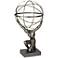 Atlas with Globe 17 1/4" High Bronze Sculpture