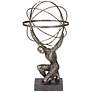 Atlas with Globe 17 1/4" High Bronze Sculpture