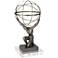 Atlas with Globe 17 1/4"H Sculpture With 7" Square Acrylic Riser