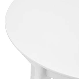 Image3 of Atle 35 3/4"W Painted Matte White Wood Round Dining Table more views