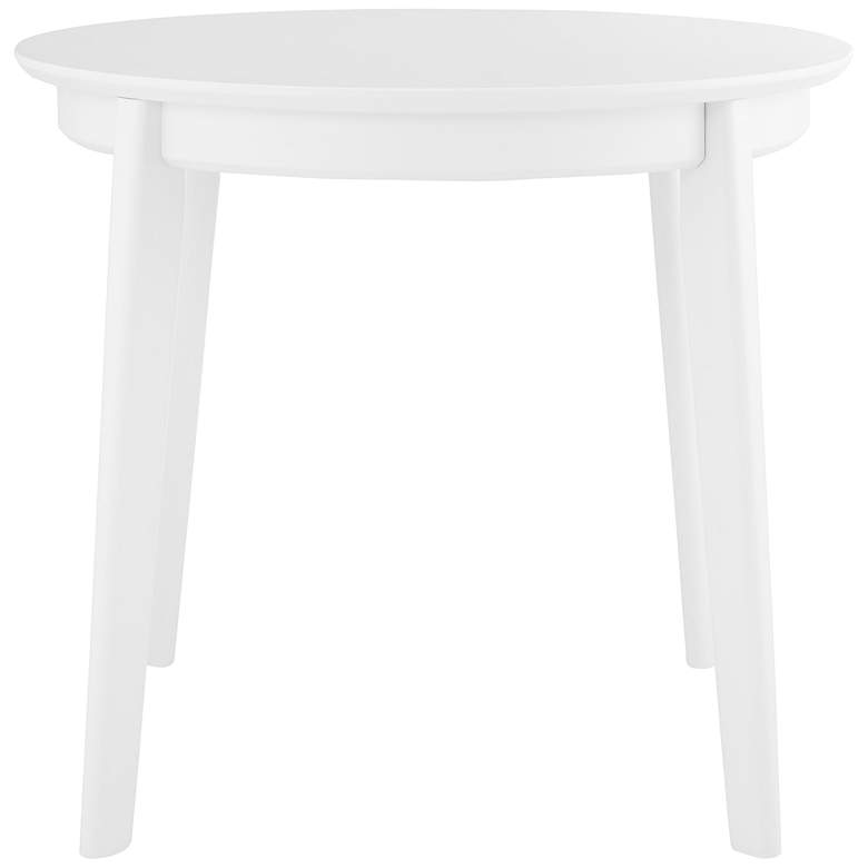 Image 4 Atle 35 3/4 inchW Painted Matte White Wood Round Dining Table more views