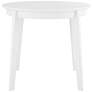 Atle 35 3/4"W Painted Matte White Wood Round Dining Table