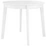Atle 35 3/4"W Painted Matte White Wood Round Dining Table