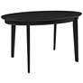 Atle 53 1/2" Wide Painted Matte Black Wood Oval Dining Table in scene