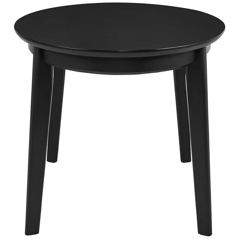 Image 6 Atle 53 1/2 inch Wide Painted Matte Black Wood Oval Dining Table more views