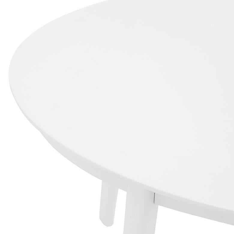 Image 4 Atle 53 1/2 inch Wide Painted Matte White Wood Oval Dining Table more views