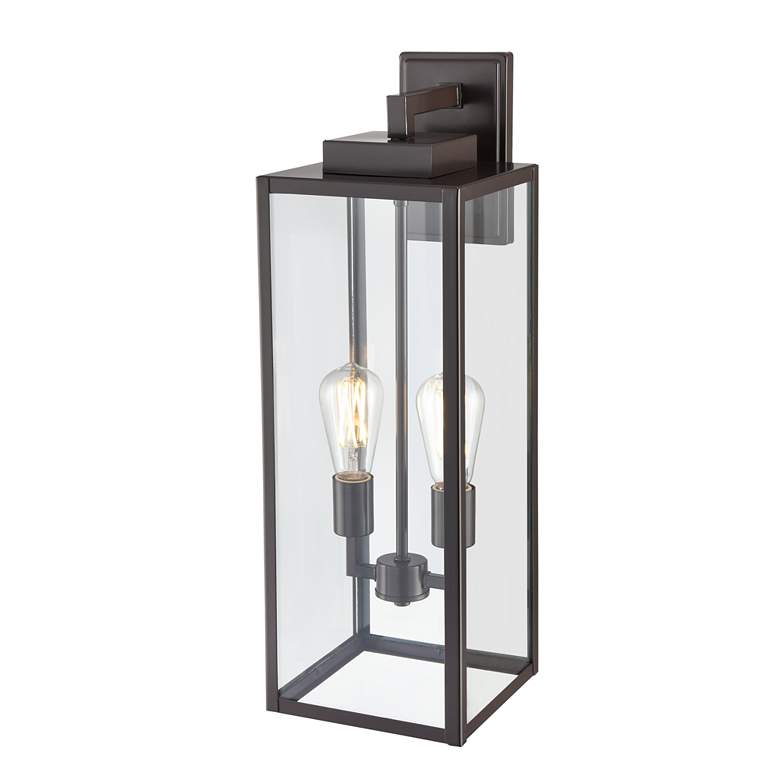 Image 3 Atless 24"H Powder-Coated Bronze 2-Light Outdoor Wall Light more views