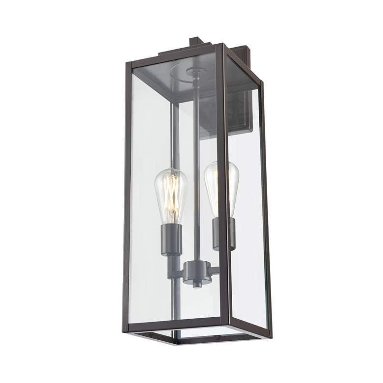 Image 4 Atless 24"H Powder-Coated Bronze 2-Light Outdoor Wall Light more views