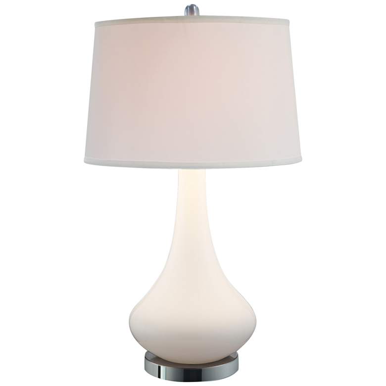 Image 1 Atmore White Glass Table Lamp