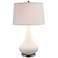 Atmore White Glass Table Lamp