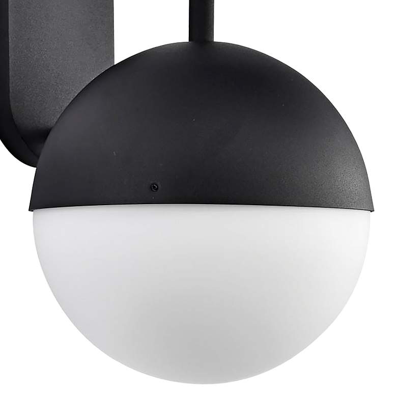Image 2 Atmosphere; 10W LED; Large Wall Lantern; Matte Black with White Opal Glass more views