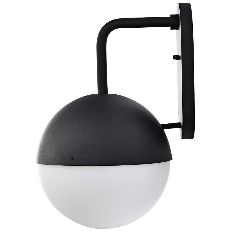 Image 3 Atmosphere; 10W LED; Large Wall Lantern; Matte Black with White Opal Glass more views