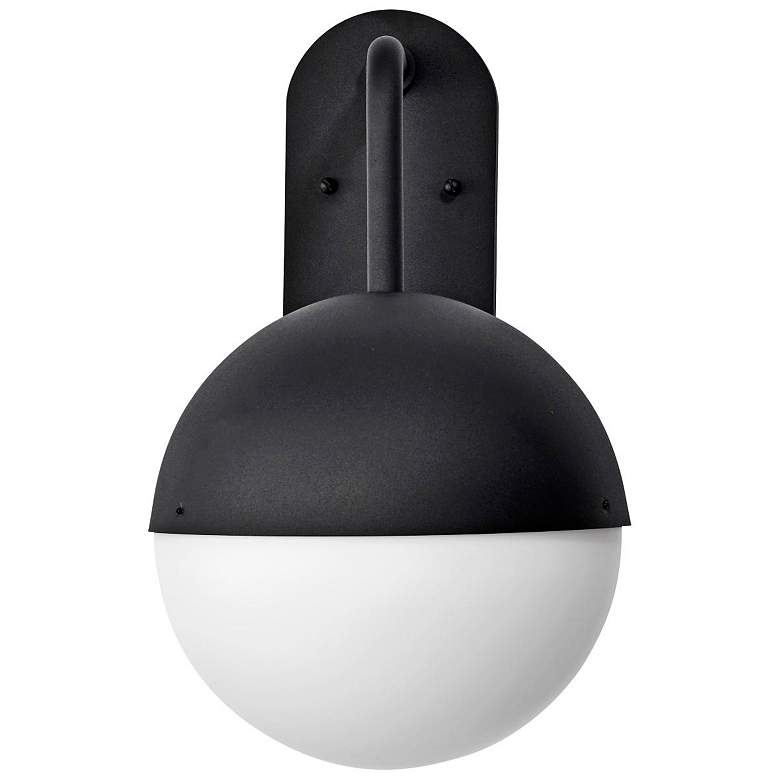 Image 7 Atmosphere; 10W LED; Large Wall Lantern; Matte Black with White Opal Glass more views