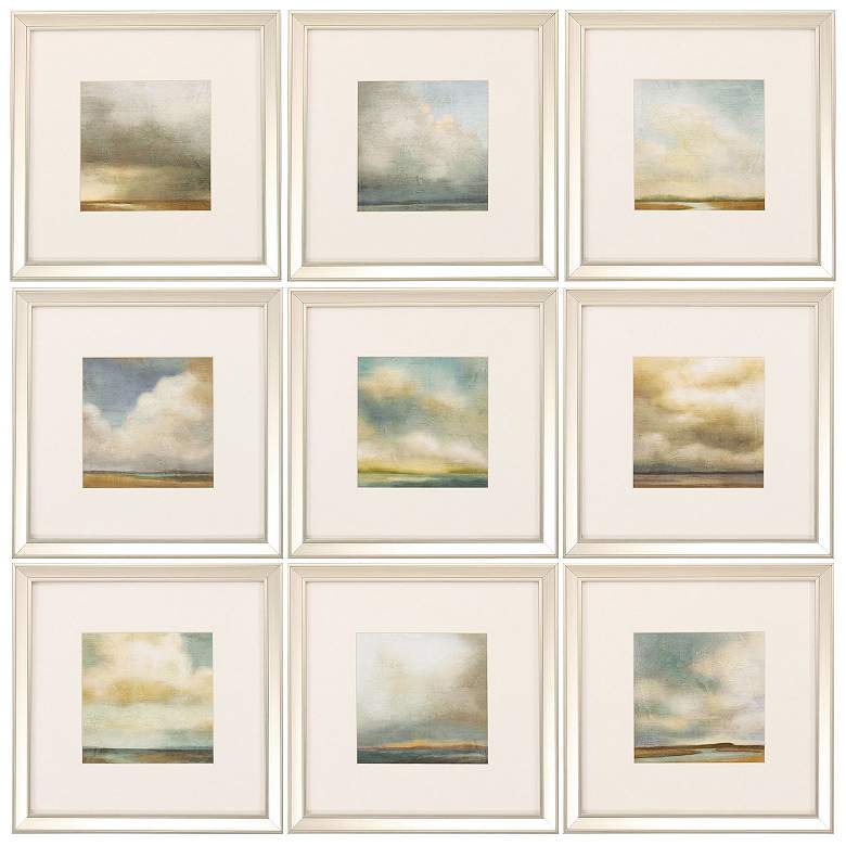 Image 1 Atmosphere 16"W x 16"H Transitional Framed Art Set of 9